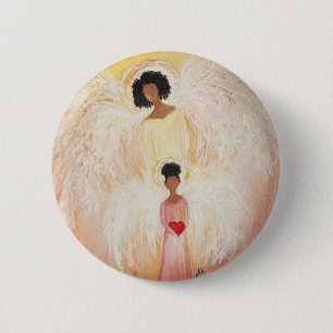 Macaron Rond 5 Cm Bouton Angel Love