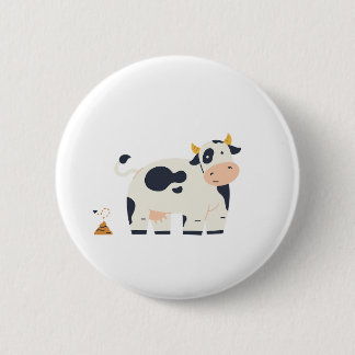 Macaron Rond 5 Cm bouton animé drôle