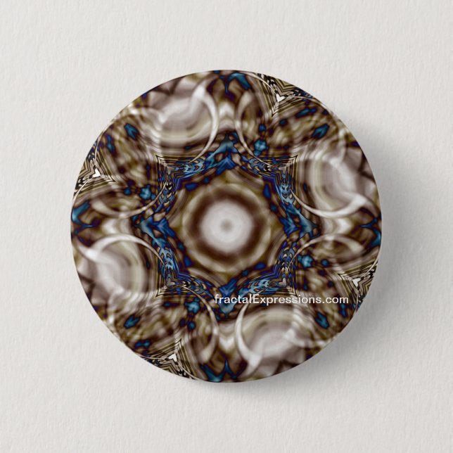 Macaron Rond 5 Cm Bouton - Anneaux d'illusion 3 (Devant)