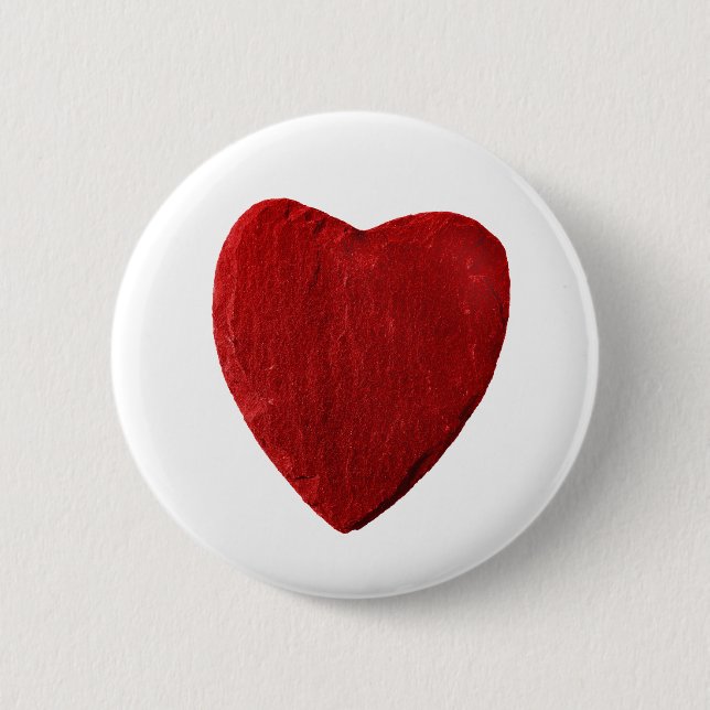 Macaron Rond 5 Cm Bouton Ansteck mit rotem Herz (Devant)