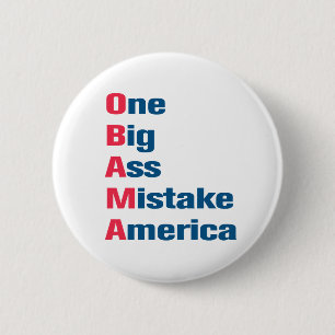 Macaron Rond 5 Cm Bouton anti Obama