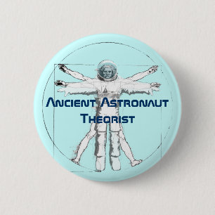 Macaron Rond 5 Cm Bouton antique de théoricien d'astronaute