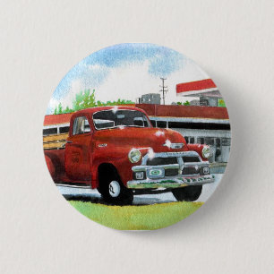 Macaron Rond 5 Cm Bouton antique du camion 1954