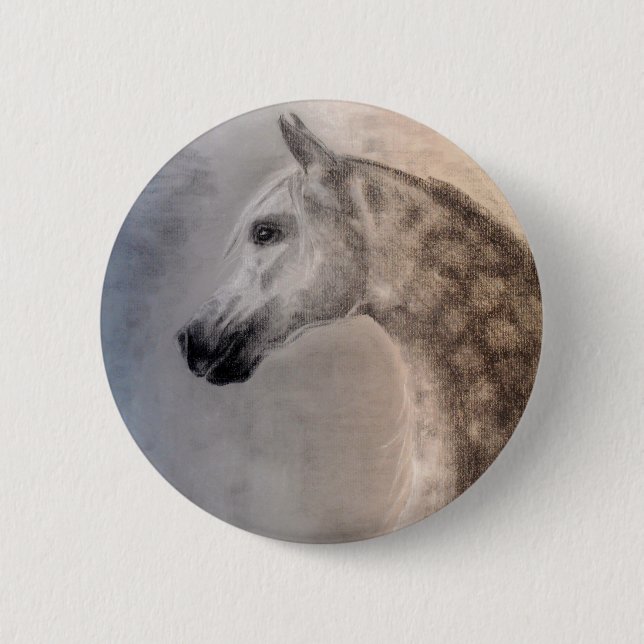 Macaron Rond 5 Cm Bouton Arabe de cheval (Devant)