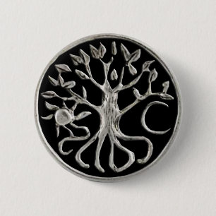 Macaron Rond 5 Cm Bouton Arbre de vie