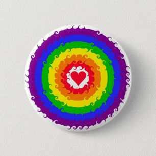 Macaron Rond 5 Cm Bouton Arc en ciel