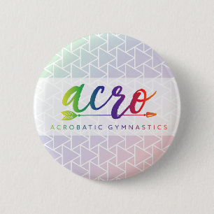 Macaron Rond 5 Cm Bouton arc-en-ciel Gymnastique acrobatique