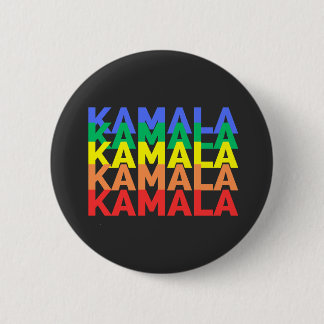 Macaron Rond 5 Cm Bouton Arc-en-ciel Kamala Harris