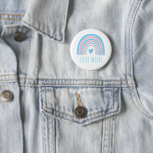 Macaron Rond 5 Cm Bouton arc-en-ciel LGBT Fierté Transgenre L'Amour
