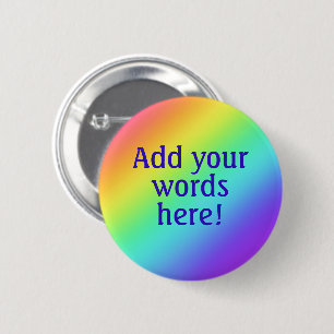 Macaron Rond 5 Cm Bouton arc-en-ciel personnalisé