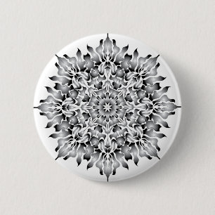 Macaron Rond 5 Cm Bouton argenté de blanc de flamme