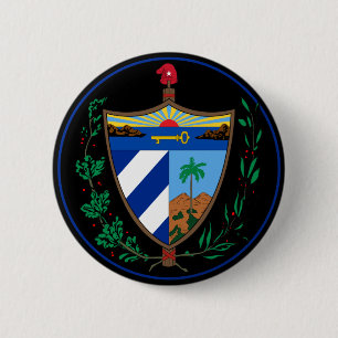 Macaron Rond 5 Cm bouton armoiries de cuba