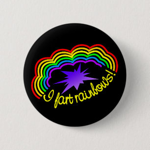 Macaron Rond 5 Cm Bouton Arpès arc-en-ciel