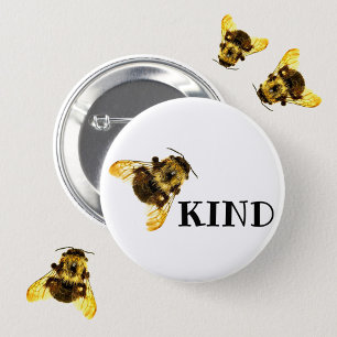 Macaron Rond 5 Cm Bouton arrière du bourdon d'abeilles