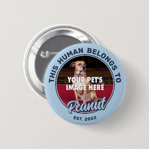 Macaron Rond 5 Cm Bouton arrière photo de votre chien