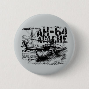 Macaron Rond 5 Cm Bouton Arrondi Apache AH-64