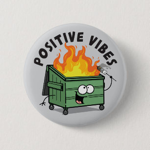 Macaron Rond 5 Cm Bouton Arrondi de vibes positives