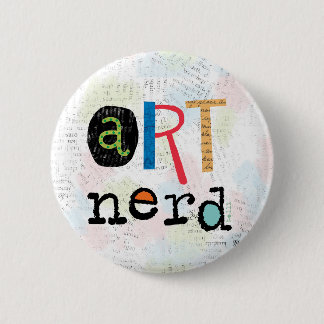 Macaron Rond 5 Cm Bouton Art Nerd