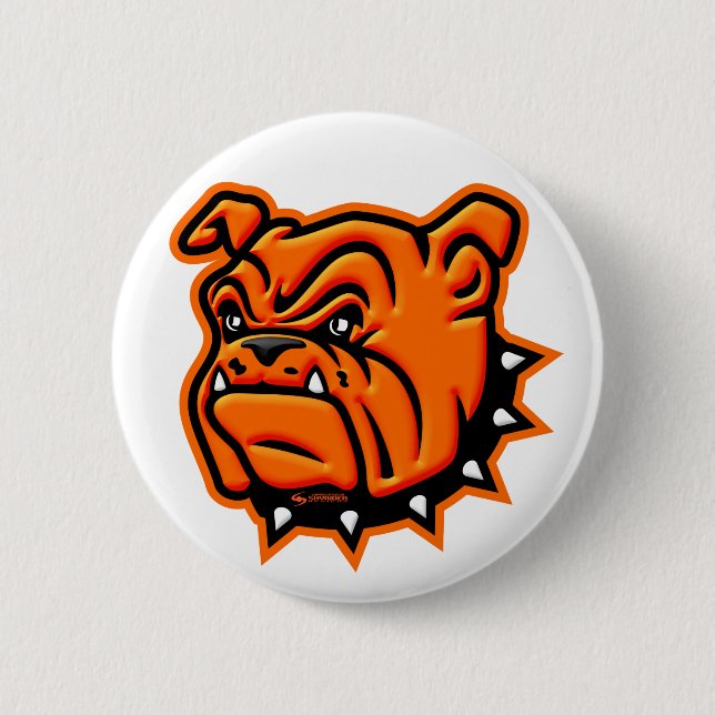 Macaron Rond 5 Cm Bouton Artesia "Big Bulldog" (Devant)