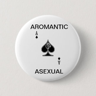 Macaron Rond 5 Cm Bouton asexuel d'Aromantic