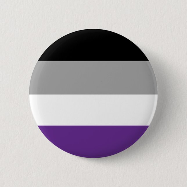 Macaron Rond 5 Cm Bouton asexuel de drapeau (Devant)