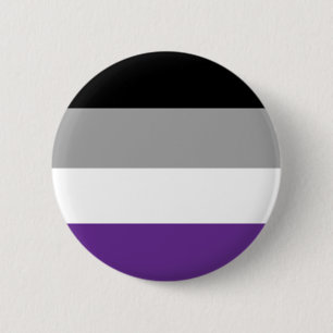 Macaron Rond 5 Cm Bouton asexuel de drapeau