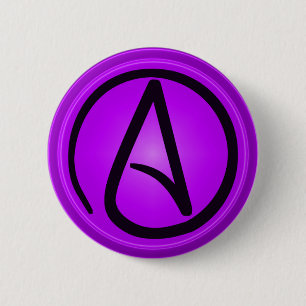Macaron Rond 5 Cm Bouton athée de logo