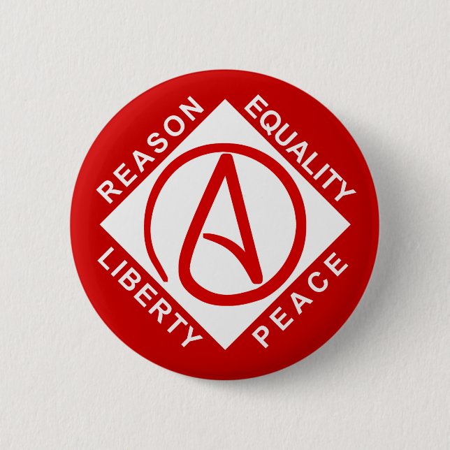 Macaron Rond 5 Cm Bouton athée de logo (Devant)