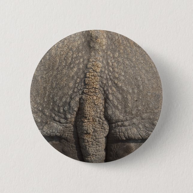 Macaron Rond 5 Cm Bouton avec la peau de rhinocéros (Devant)