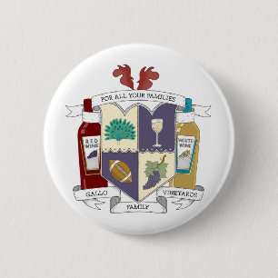 Macaron Rond 5 Cm Bouton avec le dos de Pin