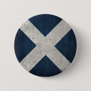 Macaron Rond 5 Cm Bouton avec le drapeau sale d'Ecosse
