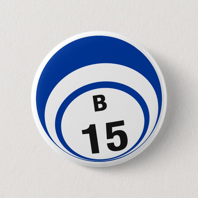 Macaron Rond 5 Cm Bouton B15 Bingo Ball (Devant)