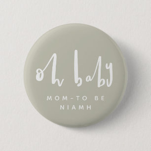 Macaron Rond 5 Cm Bouton baby shower