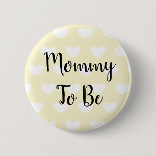 Macaron Rond 5 Cm Bouton Baby shower de la maman pour être des Coeur