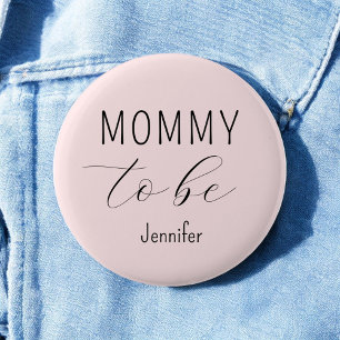 Macaron Rond 5 Cm Bouton Baby shower rose bleu pour maman