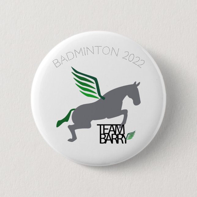 Macaron Rond 5 Cm Bouton Badminton 2022 (Devant)