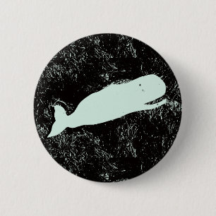 Macaron Rond 5 Cm bouton baleine blanche
