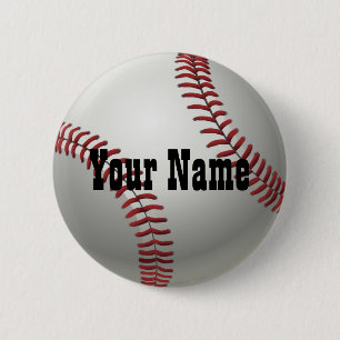 Macaron Rond 5 Cm Bouton Balise de nom Baseball