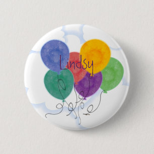 Macaron Rond 5 Cm Bouton Ballons Badton