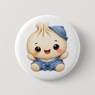 Macaron Rond 5 Cm Bouton bao garçon