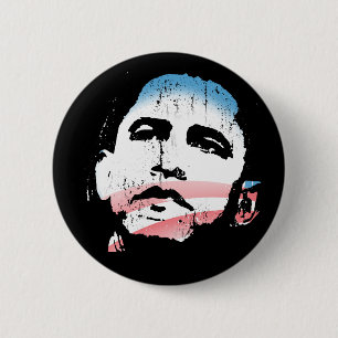 Macaron Rond 5 Cm Bouton Barack Obama