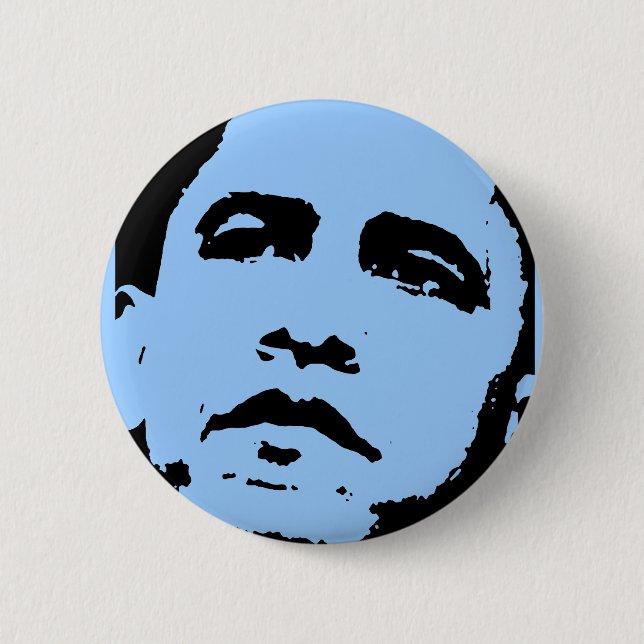 Macaron Rond 5 Cm Bouton Barack Obama (Devant)