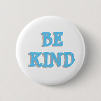 Bouton Be Kind Blue and Grey