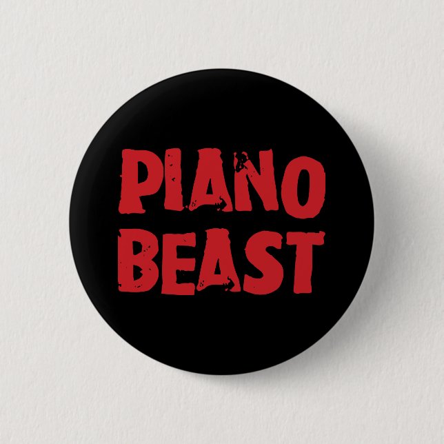 Macaron Rond 5 Cm Bouton Beast Piano (Devant)