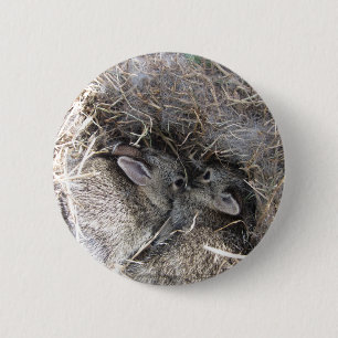 Macaron Rond 5 Cm Bouton Bébé Sauvage Bunnies