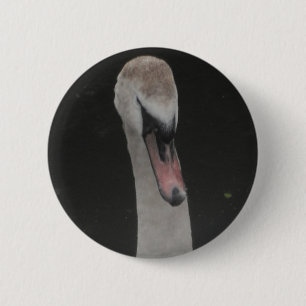 Macaron Rond 5 Cm Bouton Bébé Visage de Cygne