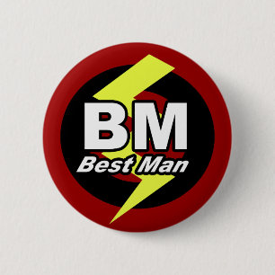 Macaron Rond 5 Cm Bouton Best Man