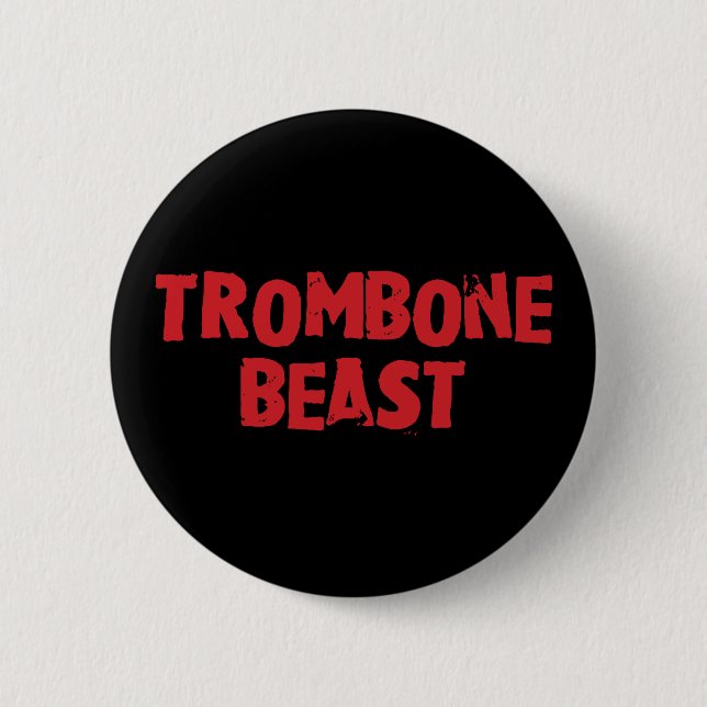 Macaron Rond 5 Cm Bouton Bête Trombone (Devant)