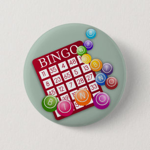 Macaron Rond 5 Cm Bouton BINGO