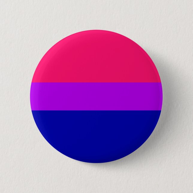 Macaron Rond 5 Cm Bouton bisexuel de fierté (Devant)